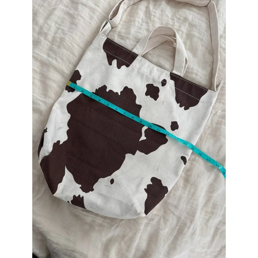 Baggu Duck Bag Canvas Tote Crossbody Cow Print with Adjustable Strap *AS IS* - Picture 7 of 9